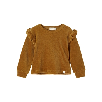Lil' Atelier - Rebel loose velour sweatshirt - Golden brown